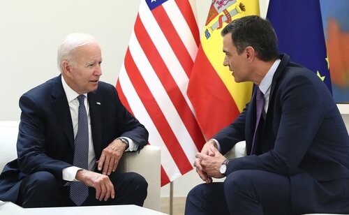 Joe Biden y Pedro Sánchez han coincidido en su apoyo a la solución de los dos estados, aunque se ha mantenido como una declaración retórica