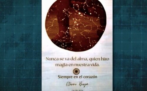 Cartel colgado en la despedida de Borja Villacís