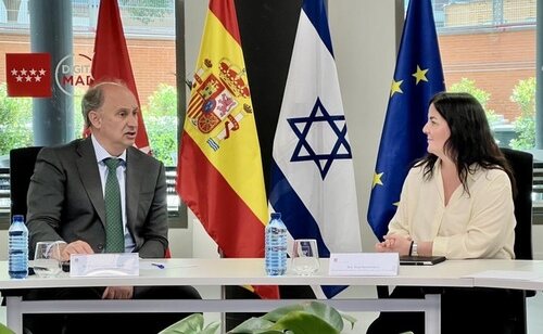 Reunión entre el Consejero de Digitalización de la Comunidad de Madrid, Miguel López-Valverde, y representantes de la Embajada de israel