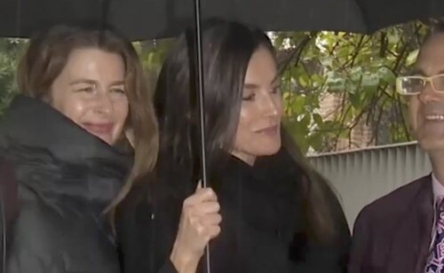 María Ocaña, junto a la reina Letizia, en un acto oficial