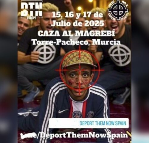 Los grupos de Telegram de la organización han difundido mensajes impulsando cacerías contra personas migrantes en Torre Pacheco