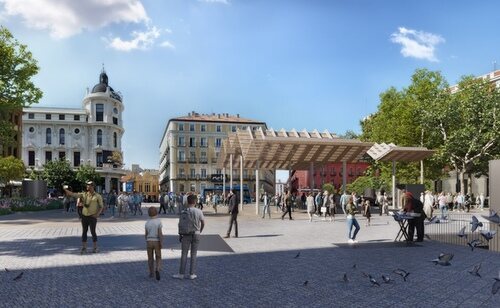 La reforma dará una imagen renovada a la plaza de Jacinto Benavente