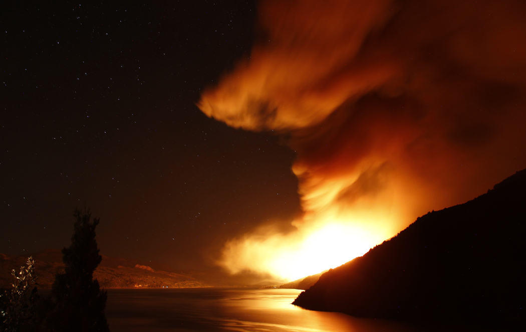 El Parque Nacional Los Alerces en llamas