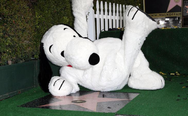 Snoopy (o ese tipo disfrazado) ya tiene estrella en el paseo de la fama