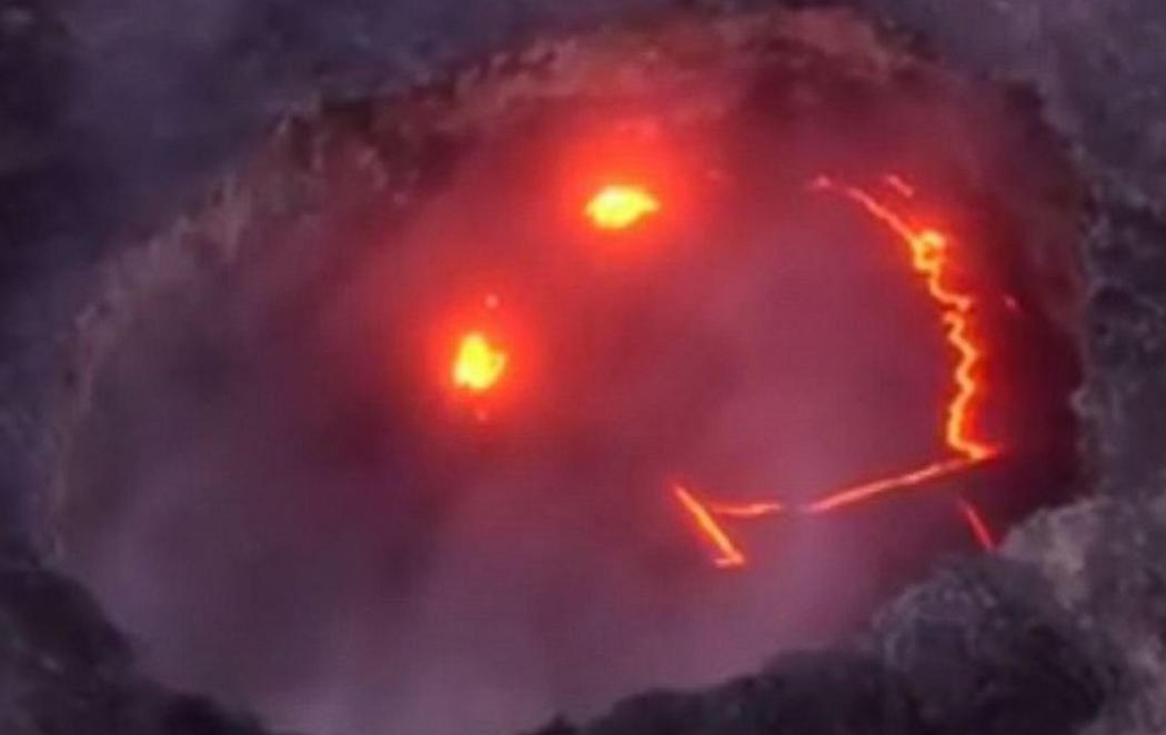 Un volcán muy feliz