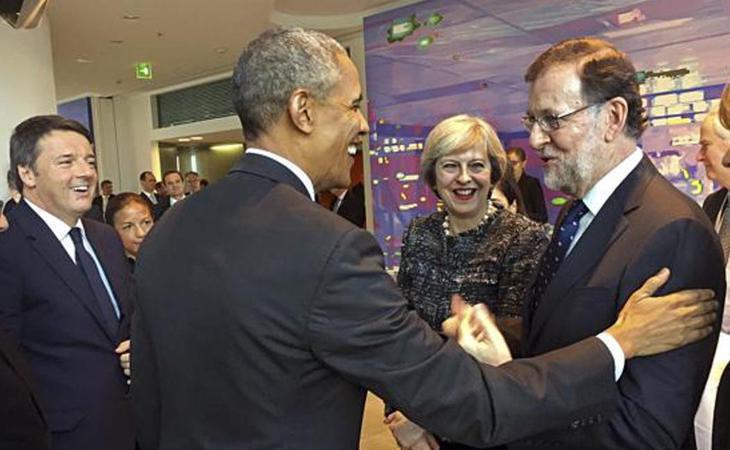 Obama y Rajoy se encuentran en la Cumbre de Berlín