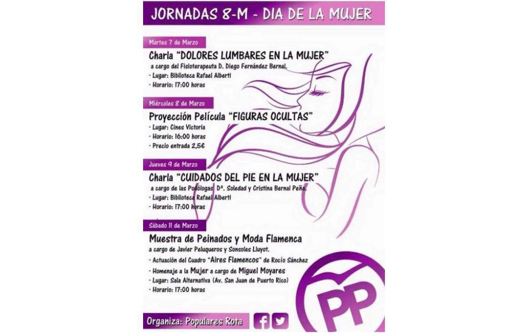 El PP gaditano celebra el Día de la Mujer con una muestra de peinados y clases para el cuidado del pie