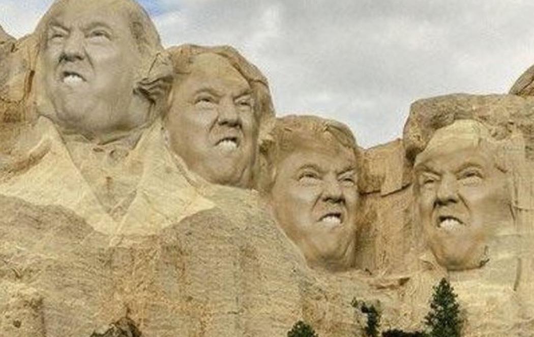 Trump bromea con aparecer en el monte Rushmore y las redes arden