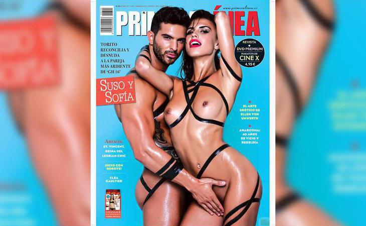 Sofía Suescun y Suso (GH16) posan desnudos para la portada de Primera Línea