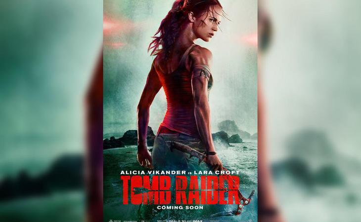 Exceso de photoshop en el cuello de Alicia Vikander, la actriz que hará el remake de Lara Croft