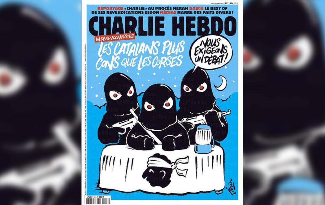 La revista Charlie Hebdo se burla de los independentistas catalanes