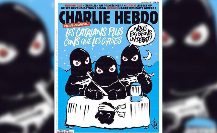 La revista Charlie Hebdo se burla de los independentistas catalanes