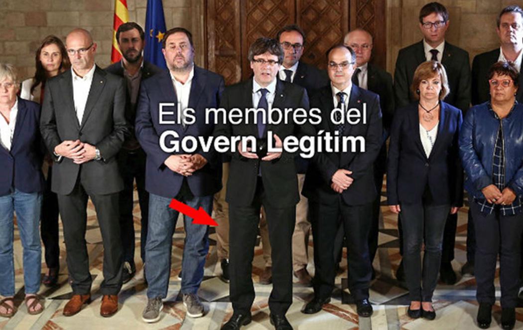 Borran a Santi Vila del 'Govern Legítim' por no apoyar la DUI... y se dejan su pierna