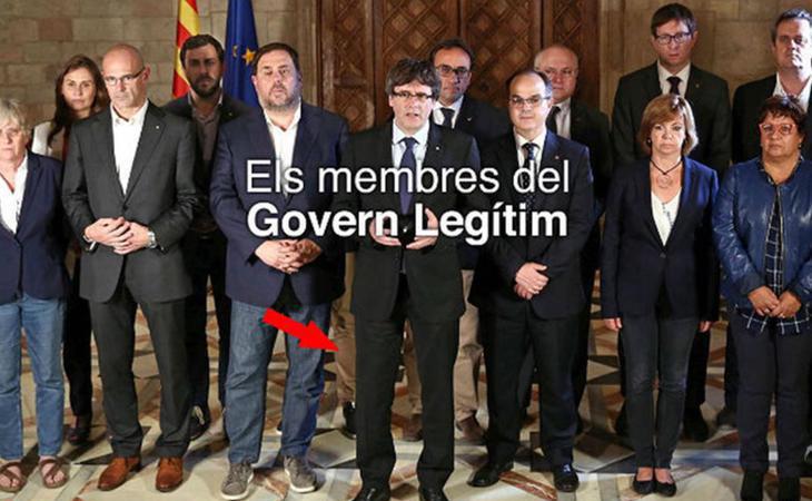 Borran a Santi Vila del 'Govern Legítim' por no apoyar la DUI... y se dejan su pierna