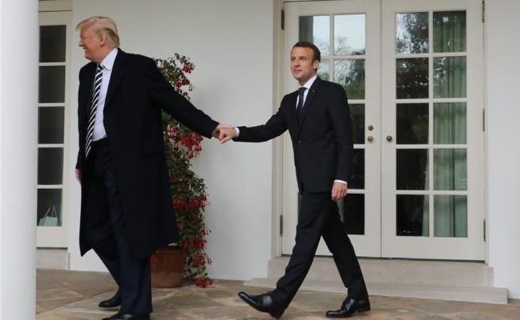 Macron acude a la Casa Blanca y escenifica su gran relación con Trump
