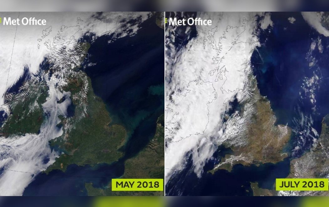 Calentamiento global: Reino Unido ya no es verde visto desde el Espacio