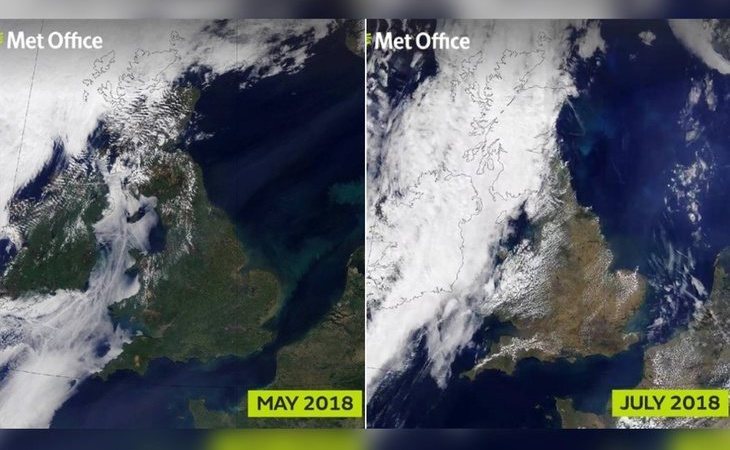 Calentamiento global: Reino Unido ya no es verde visto desde el Espacio