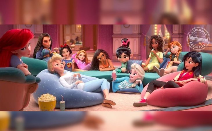 Fiesta de pijamas de las princesas Disney en la secuela de 'Rompe Ralph'