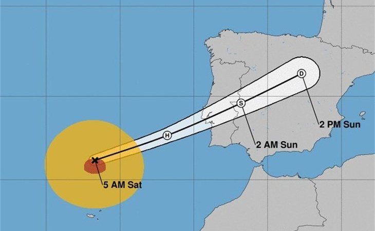 El huracán Leslie podría llegar a la Península Ibérica esta medianoche