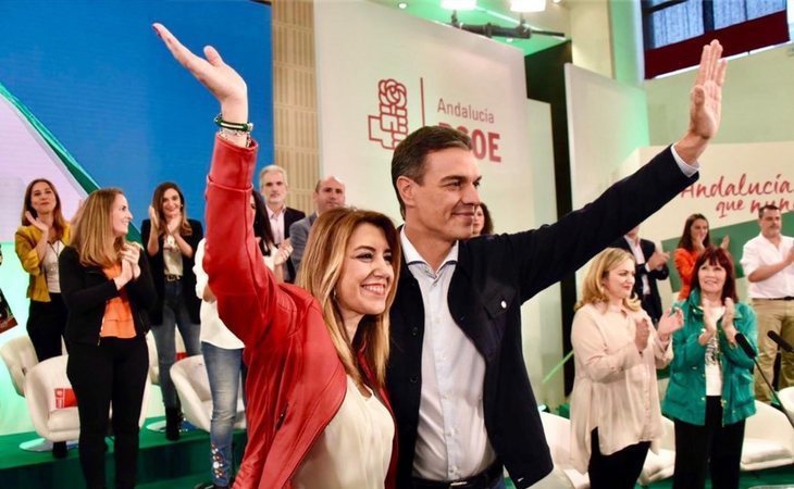 Pedro Sánchez se vuelca completamente en la candidatura de Susana Díaz