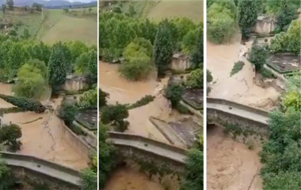 Las fuertes lluvias derrumban un muro de los baños árabes de Ronda construidos en el siglo XIII