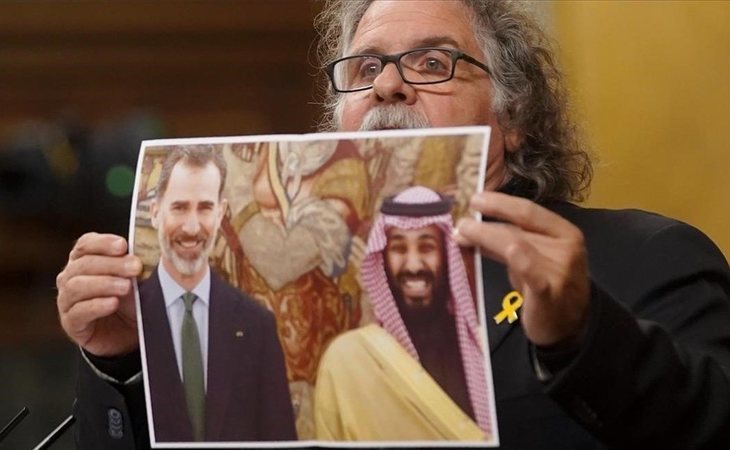 Tardà muestra una foto de Felipe VI con el príncipe de Arabia Saudí: "Son amigos de un violador de DDHH"