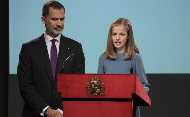 La princesa Leonor lee el artículo 1 de la Constitución en su 13 cumpleaños