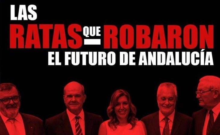 La campaña de Nuevas Generaciones del PP en Andalucía: llamar "rata" a Susana Díaz