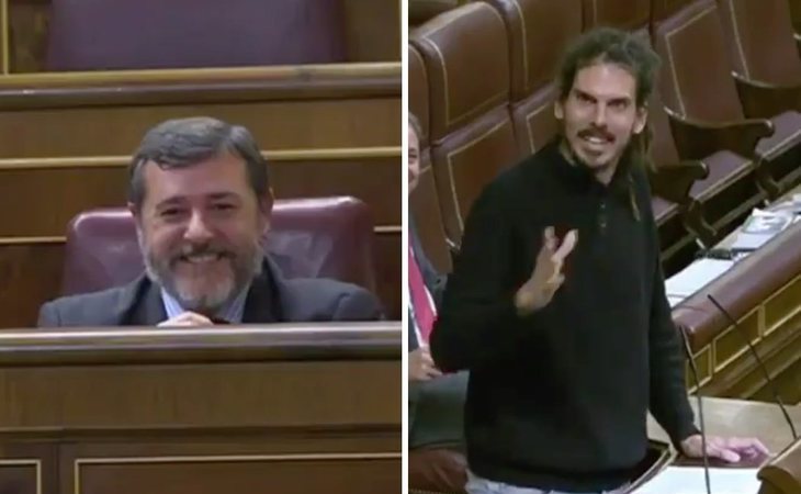 Un diputado de Podemos da una emotiva despedida a otro del PP