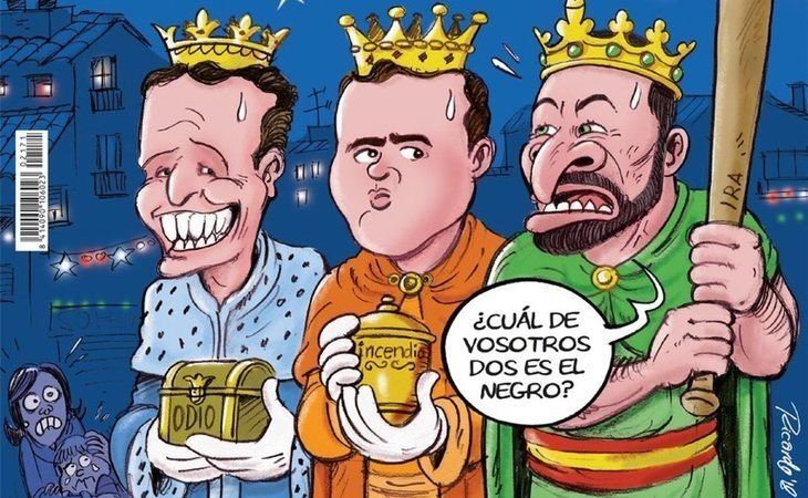 La última portada del año de El Jueves: Casado, Rivera y Abascal como los Reyes Magos del odio