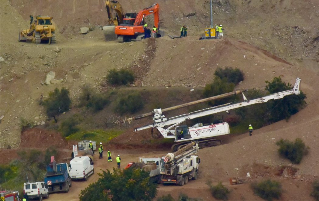 Rescate de Julen: Ya se ha excavado más de la mitad del túnel vertical