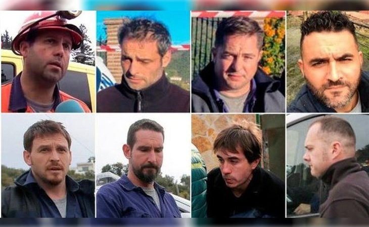 Los ocho mineros encargados del rescate de Julen
