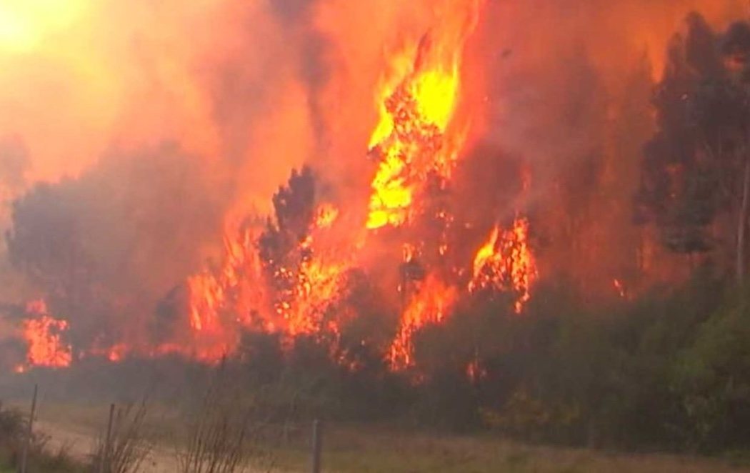 Las llamas arrasan casi 1.000 hectáreas en el incendio de Rianxo