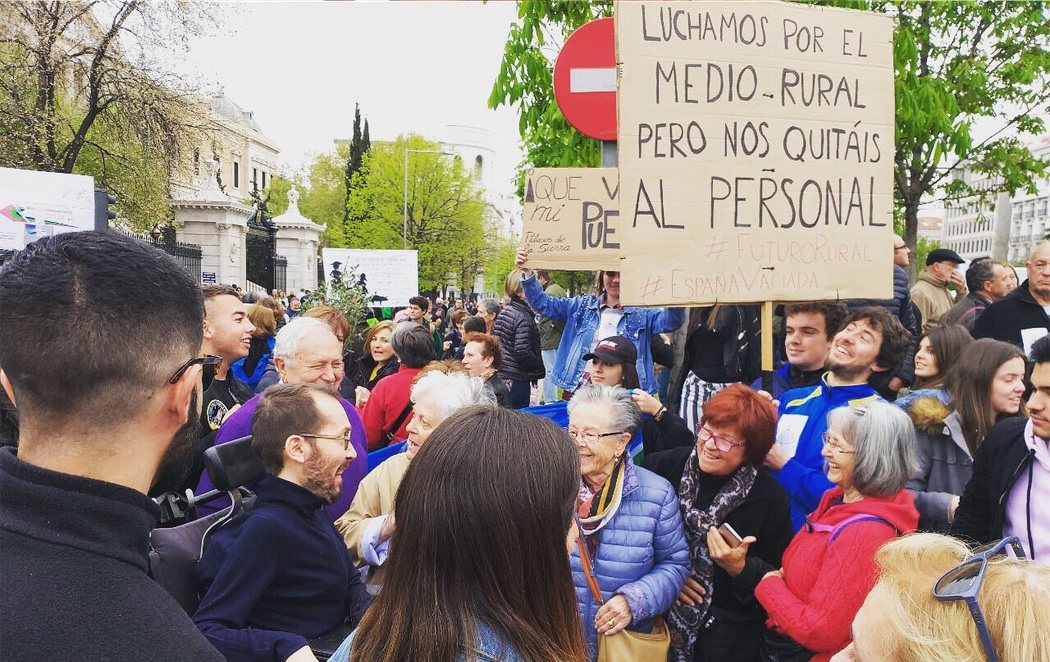 Multitudinaria manifestación en Madrid contra el abandono de las zonas rurales