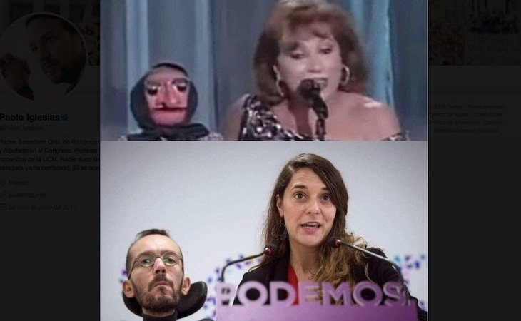 Pablo Iglesias comparte un meme que compara a Echenique con doña Rogelia