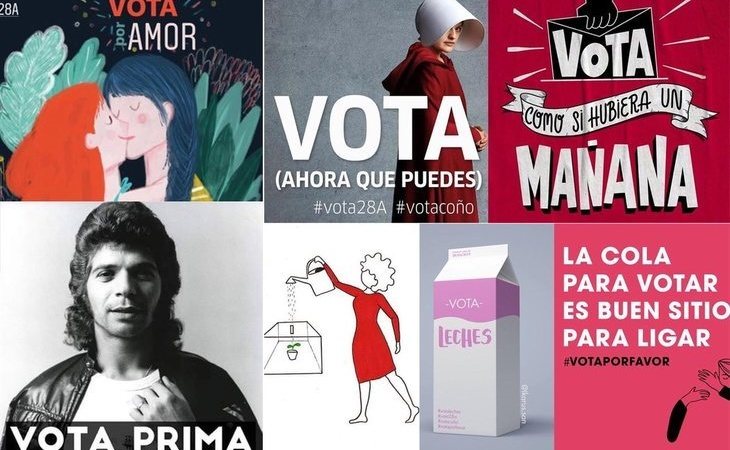 Campaña masiva llamando a la participación en las elecciones generales del 28A