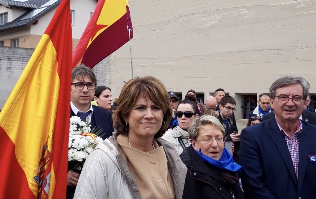 La ministra Delgado huye de un homenaje en Mauthausen al gritar que hay "presos políticos" en España