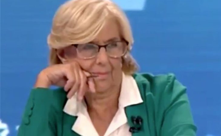 La reacción de Carmena ante los disparates de Ciudadanos en el debate de Telemadrid