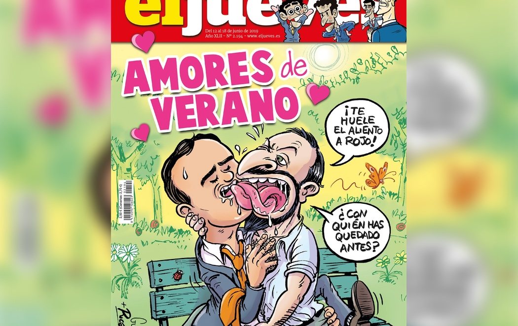 El Jueves ilustra su revista con Abascal y Rivera en pleno idilio romántico