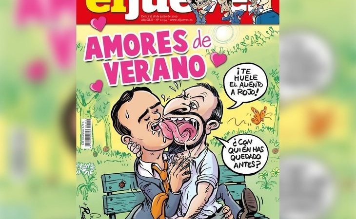 El Jueves ilustra su revista con Abascal y Rivera en pleno idilio romántico