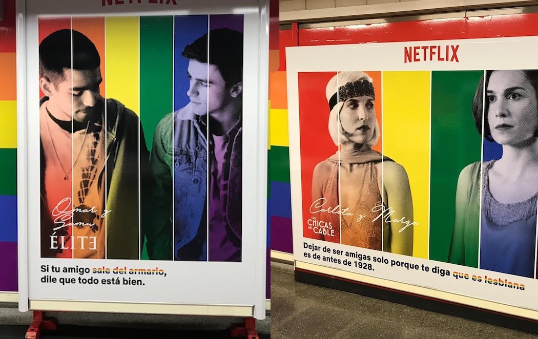 "Si miran, que miren": Netflix reivindica la diversidad decorando una vez más la estación de Chueca