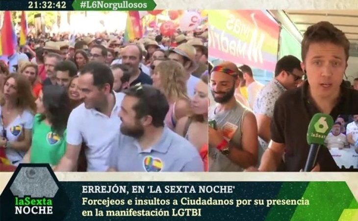 Errejón critica la presencia hipócrita de Ciudadanos en el Orgullo LGTBI de Madrid