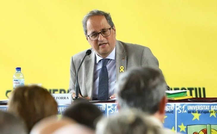 Torra llama a la "confrontación", la "ruptura democrática" y avisa: "Lo volveremos a hacer"