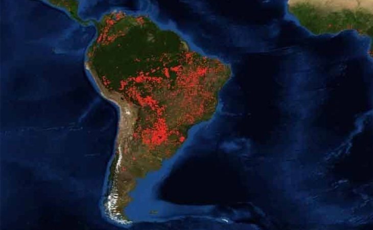 La impactante foto de la NASA de los incendios en la Amazonia