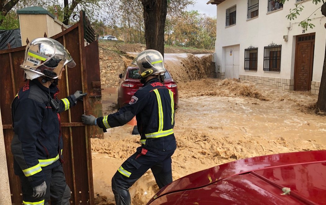 La DANA vuelve a inundar por completo Arganda del Rey (Madrid) mientras se dirige hacia el norte