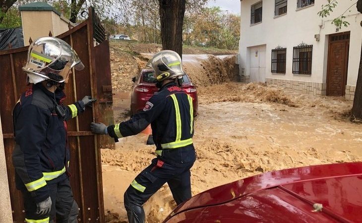 La DANA vuelve a inundar por completo Arganda del Rey (Madrid) mientras se dirige hacia el norte
