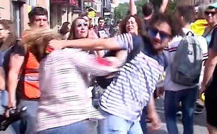 Primeras protestas y agresiones en Cataluña por la sentencia del procés