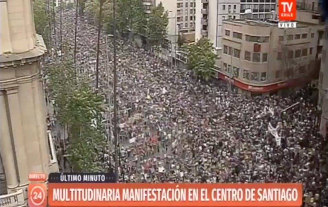 Histórica concentración en Chile con más de un millón de manifestantes