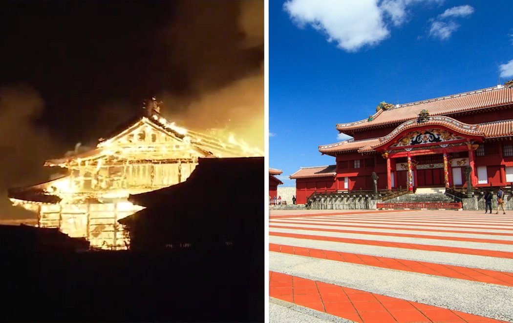 Arde en llamas el castillo de Naha en Okinawa, Patrimonio de la Humanidad con 500 años de historia