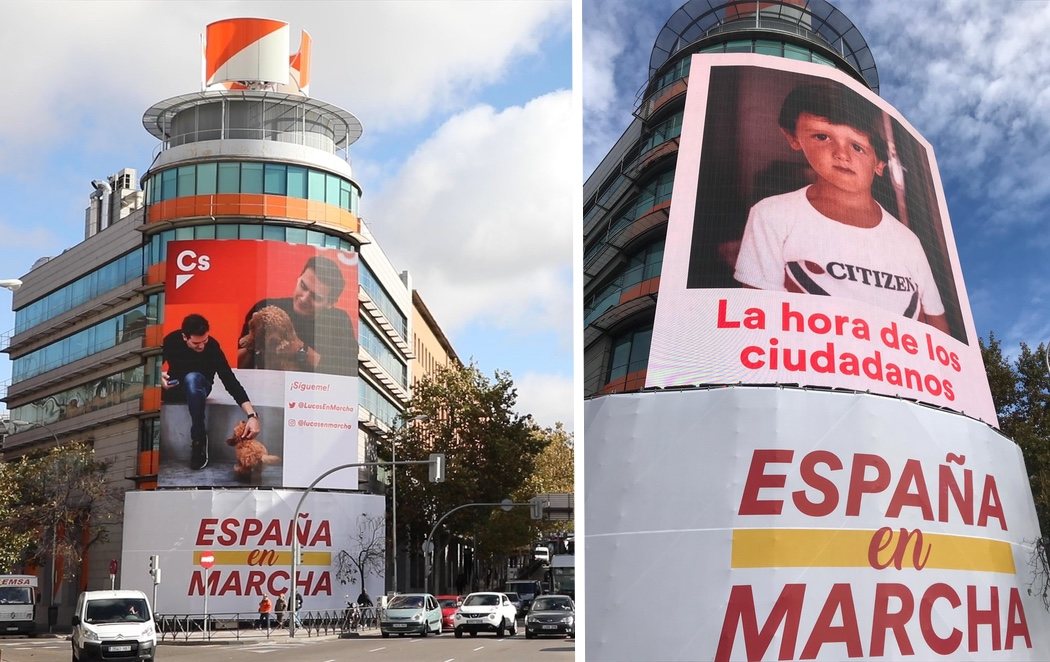 Surrealismo en Ciudadanos: ilustra su sede con una foto de Rivera de niño tras retirar al caniche Lucas